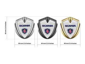 Scania Emblem Silicon Badge Racing Look Glossy Finish